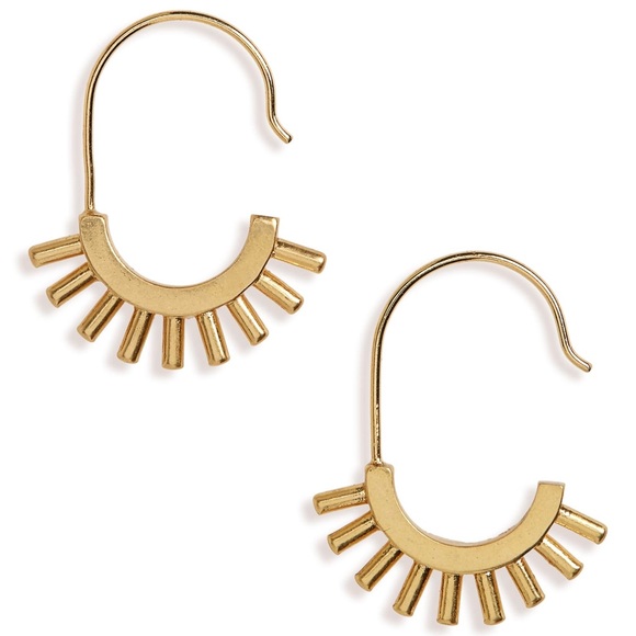 NWOT Madewell Succulent Gold Plated Drop Earrings - Picture 6 of 7